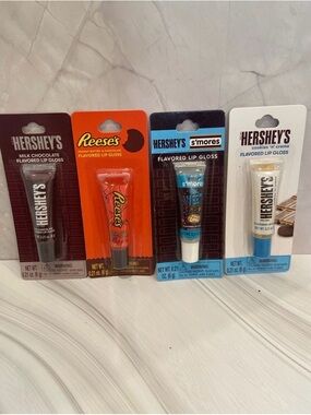 Hershey's & Reese's Flavored Lip Gloss bundle set of 4